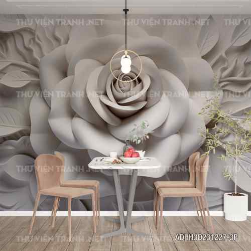 Tranh dán tường Hoa 3D- ADHH3D231227-3P - Kết quả tìm kiếm tranh tường